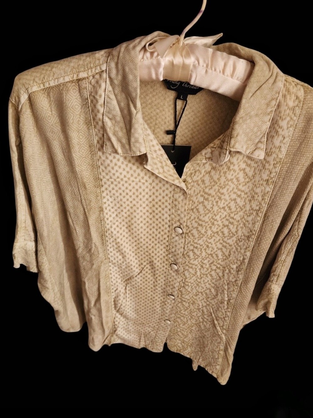 Young Threads Boho Patchwork Blouse